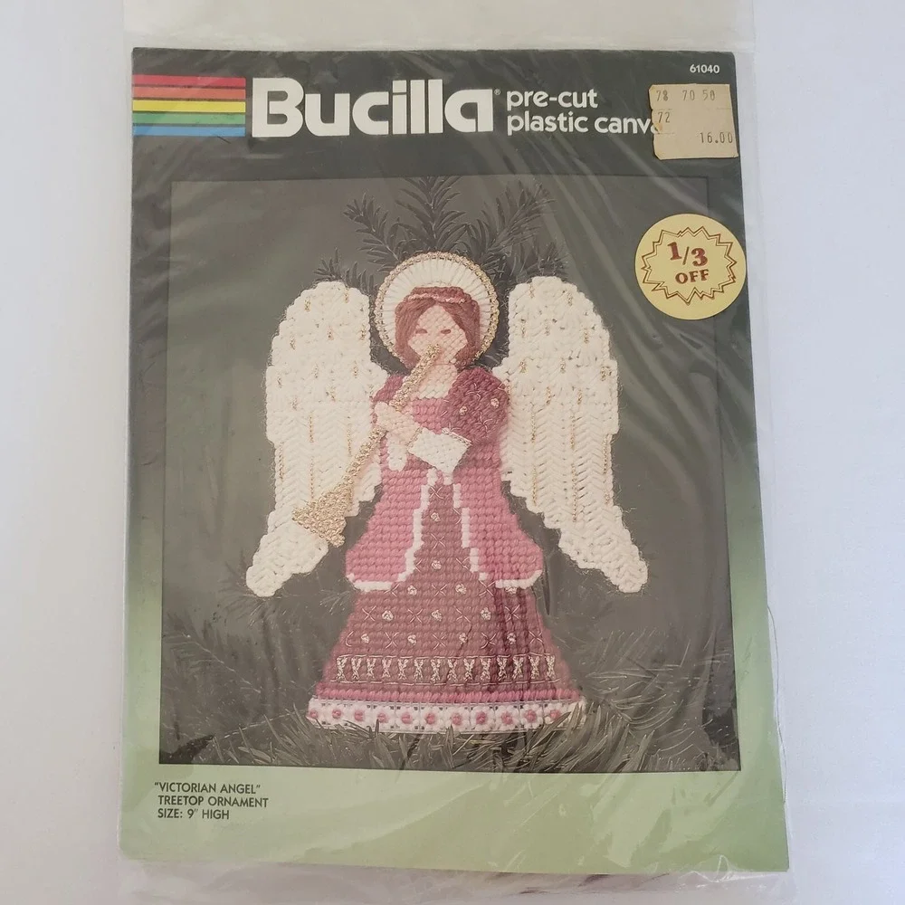 Vintage Bucilla Angel Needle Craft Kit Set Tree Ornament